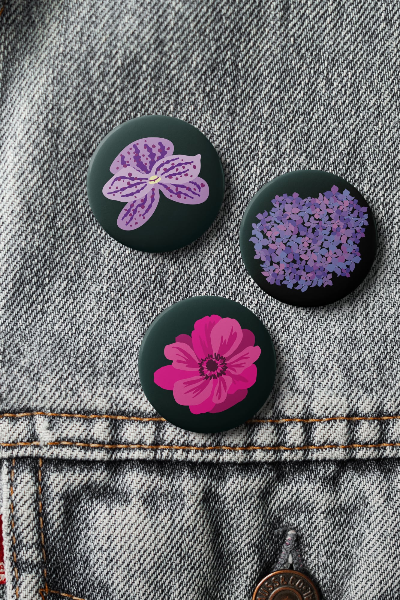 Floral Buttons